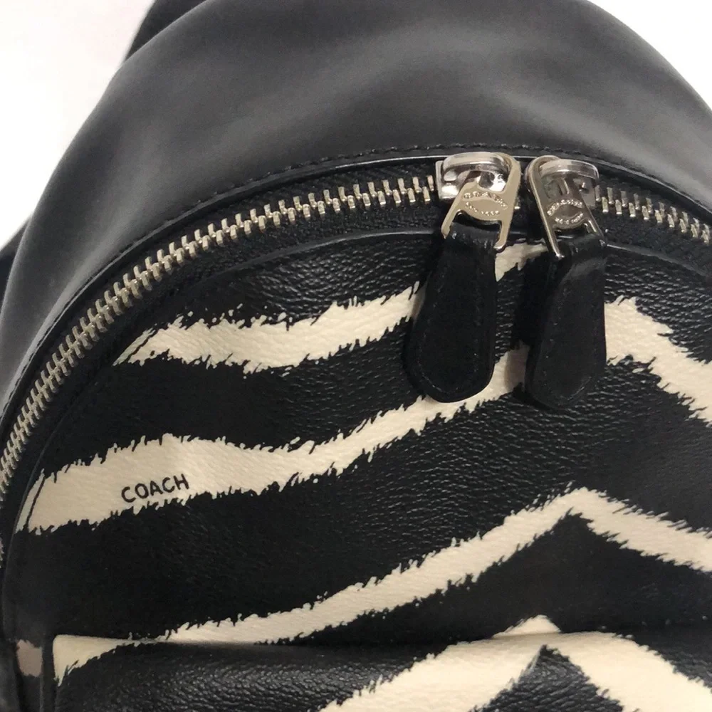 Coach Charlie Zebra Print Mini Backpack